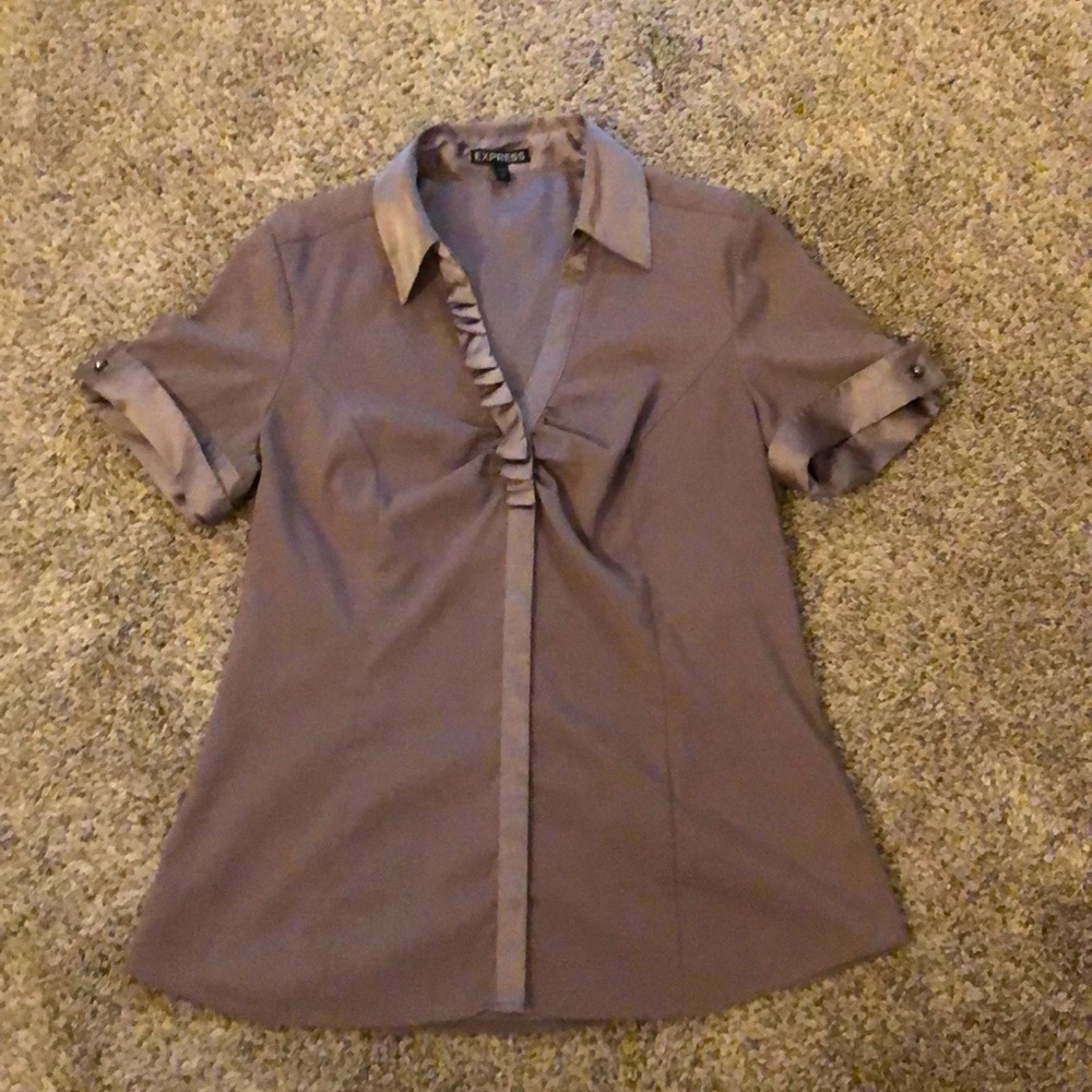 Unique blouse - pewter color
